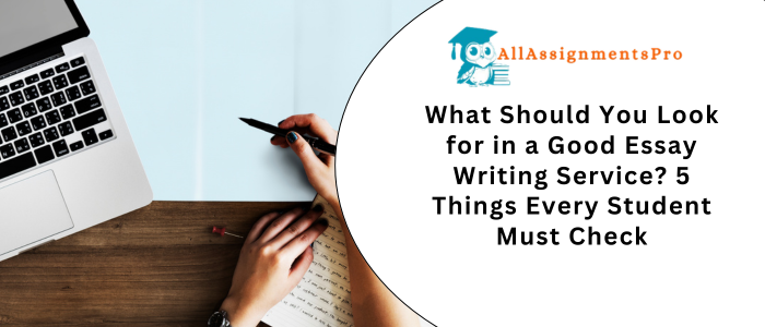 What Should You Look for in a Good Essay Writing Service? 5 Things Every Student Must Check