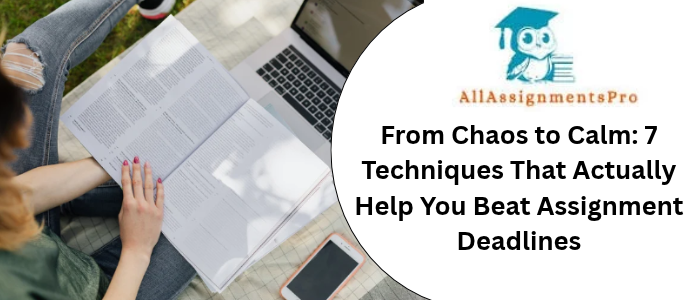From Chaos to Calm: 7 Techniques That Actually Help You Beat Assignment Deadlines
